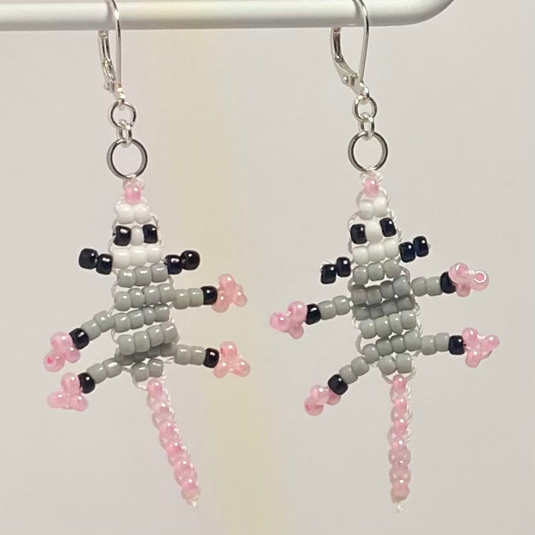 Bead Opossum Earrings