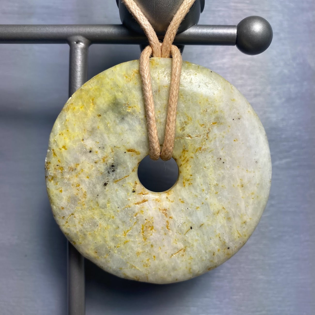 Peridot New Jade Stone Donut Necklace
