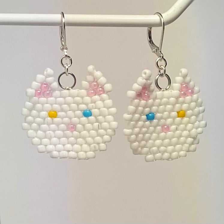 Bead Cat Earrings