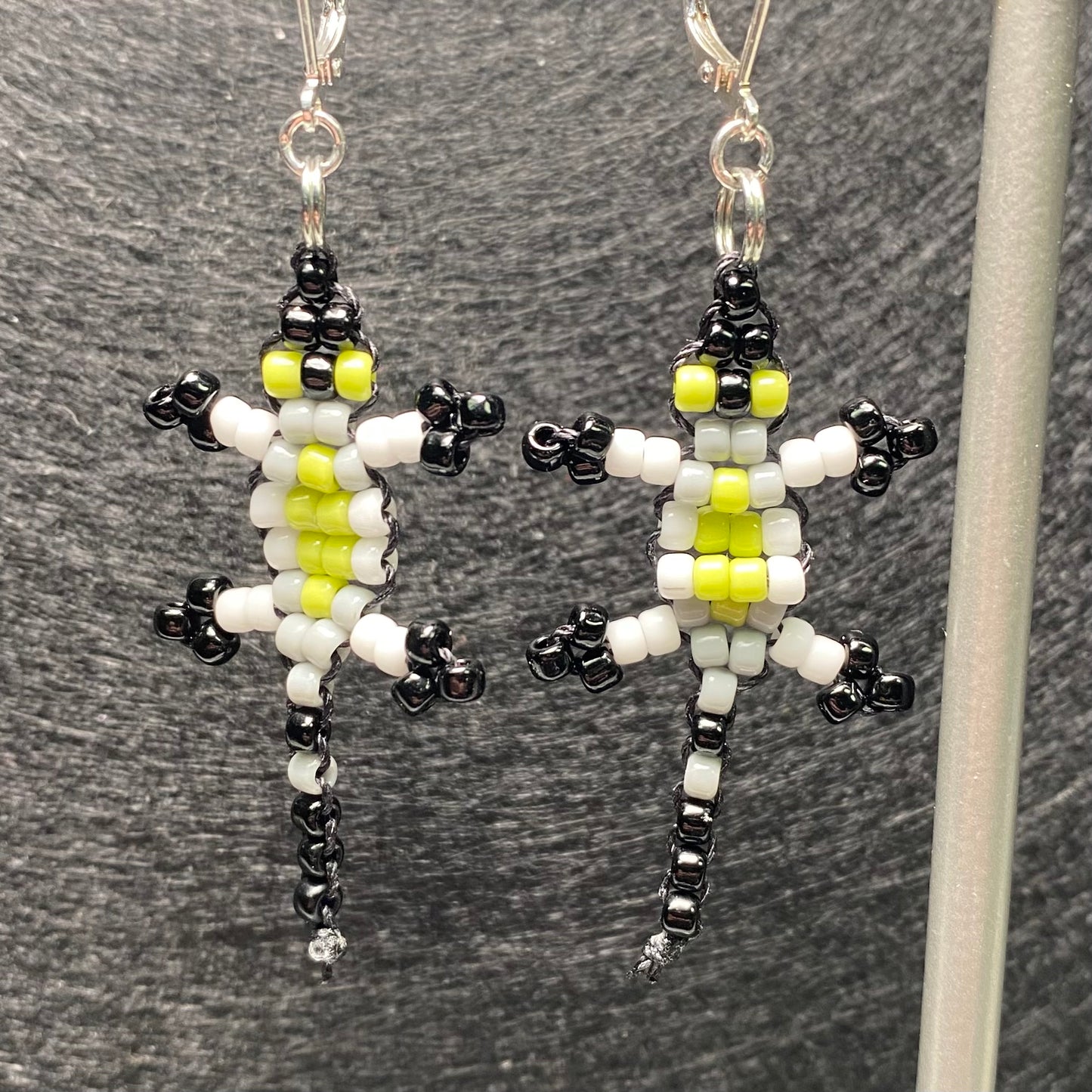 Pride Bead Lizard Earrings