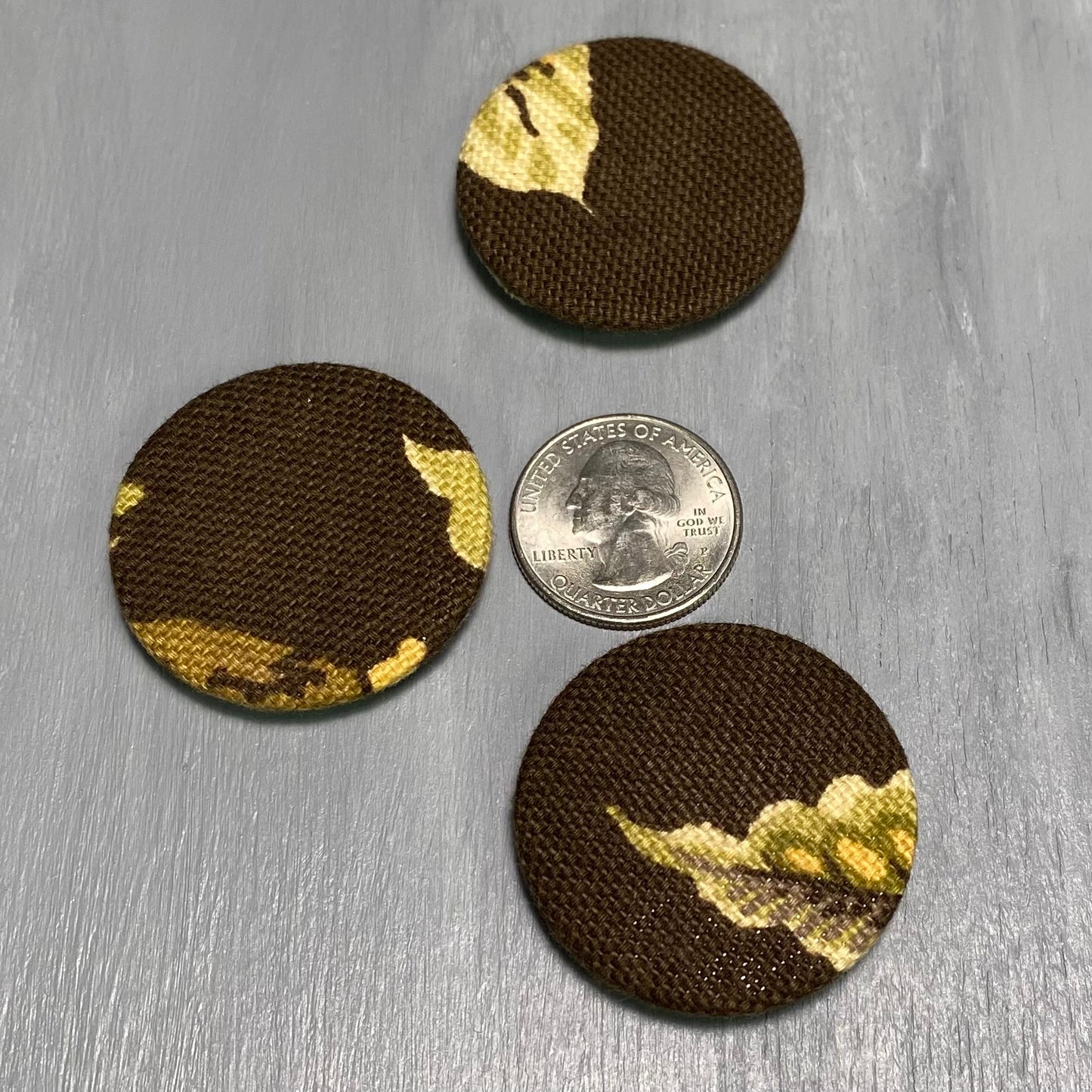 Earthen Floral Fabric Magnets