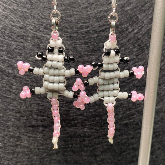 Bead Opossum Earrings