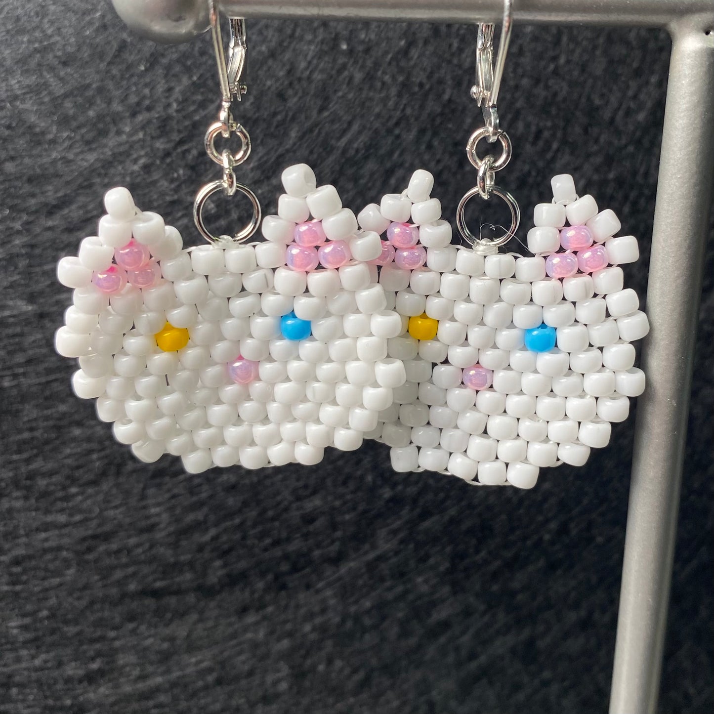 Bead Cat Earrings