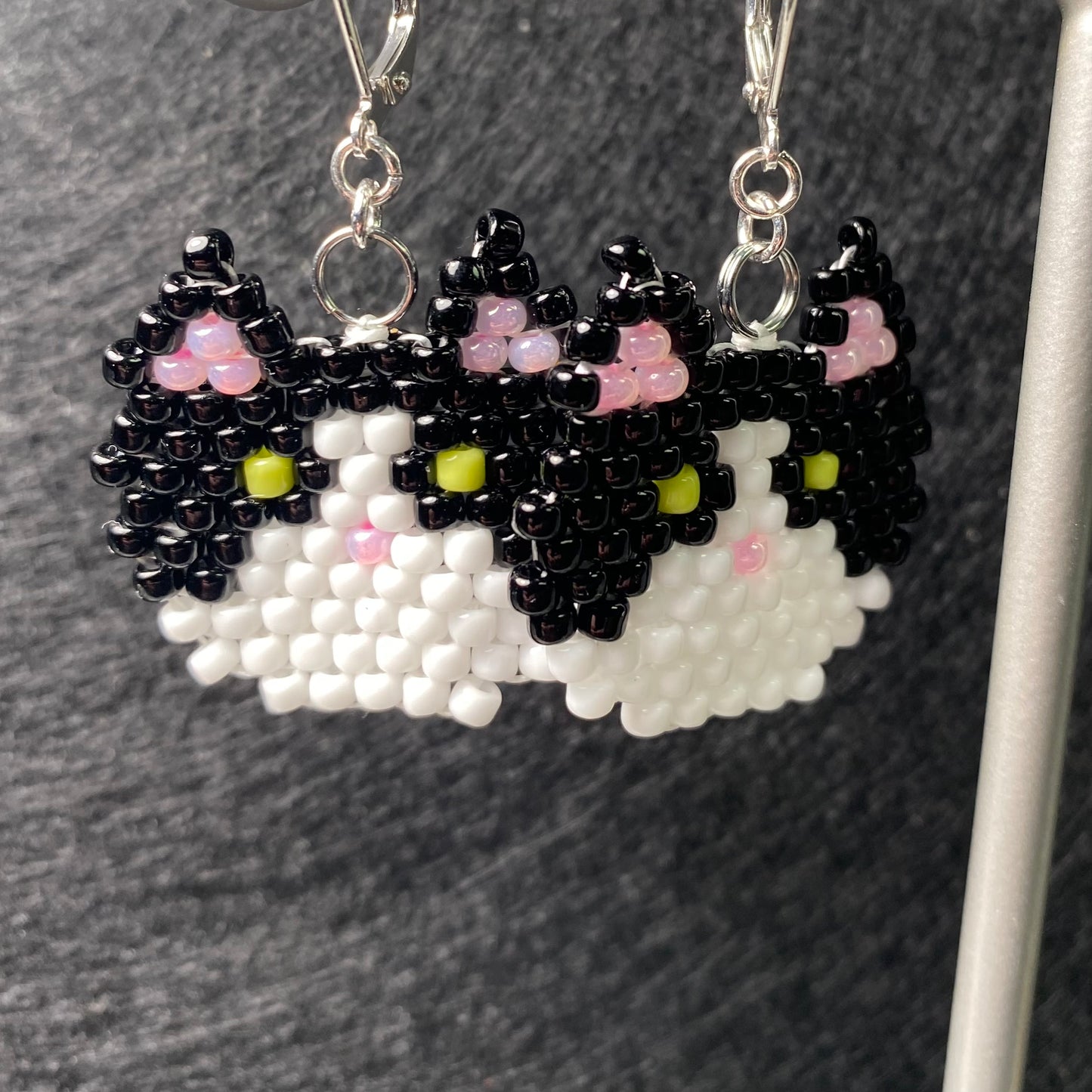 Bead Cat Earrings