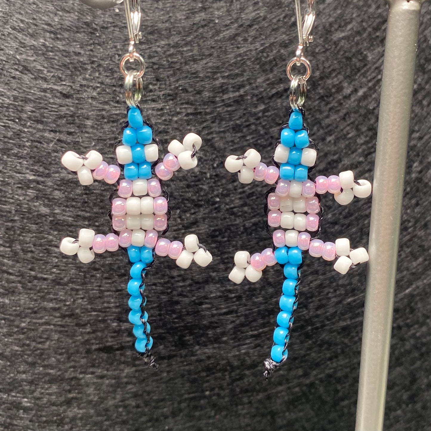 Pride Bead Lizard Earrings