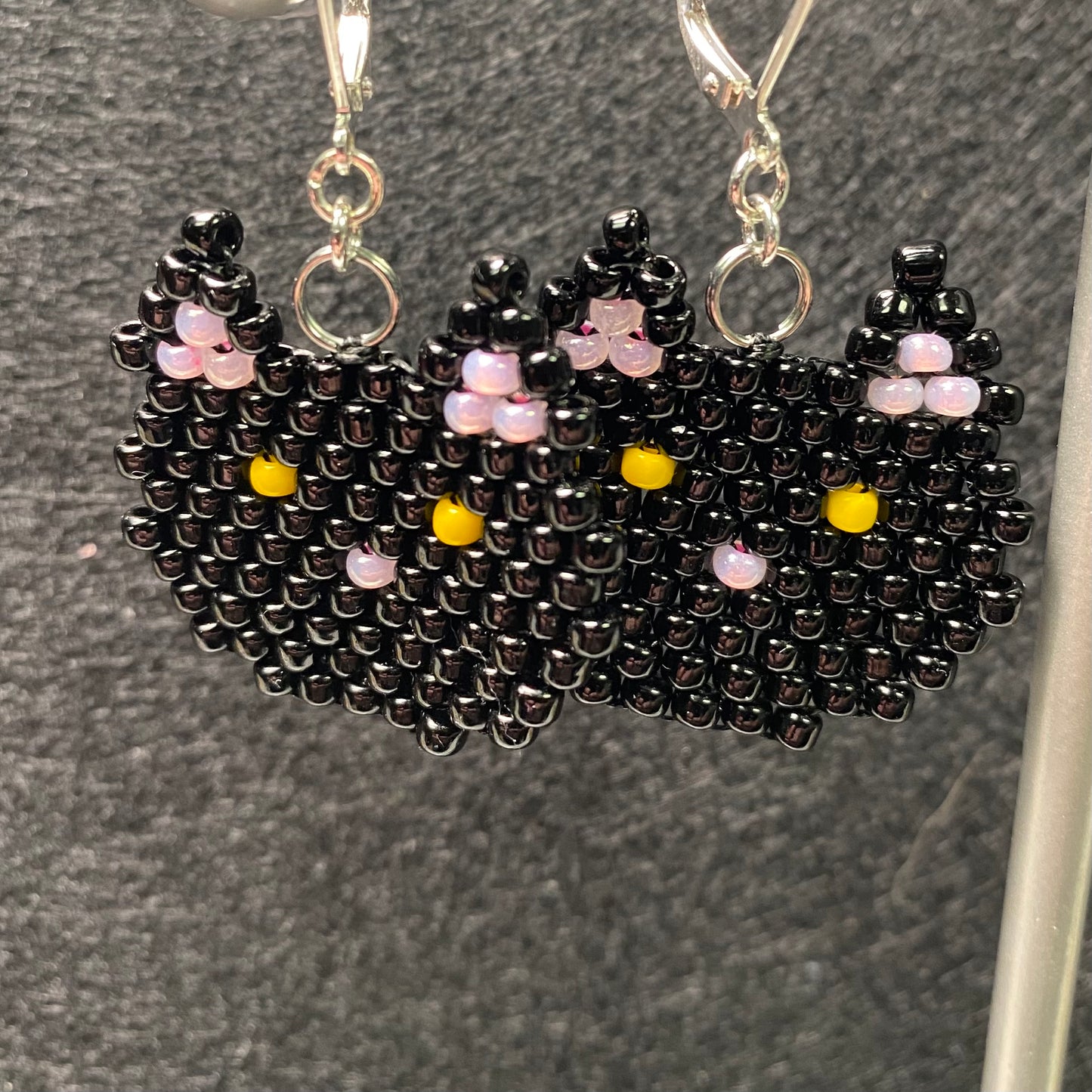 Bead Cat Earrings