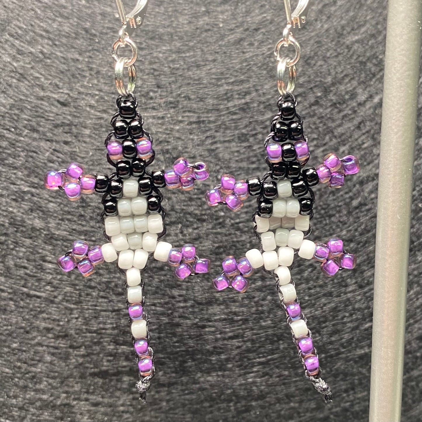 Pride Bead Lizard Earrings