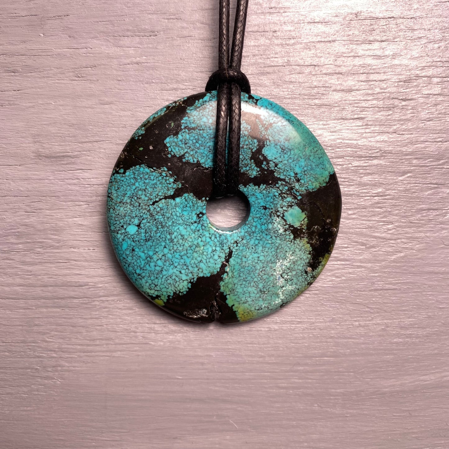 Turquoise Stone Donut Necklace