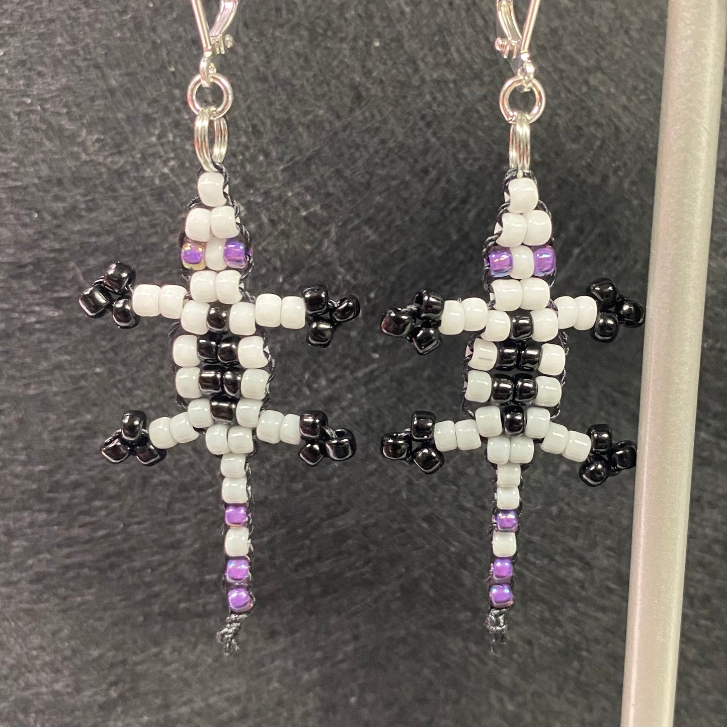 Pride Bead Lizard Earrings