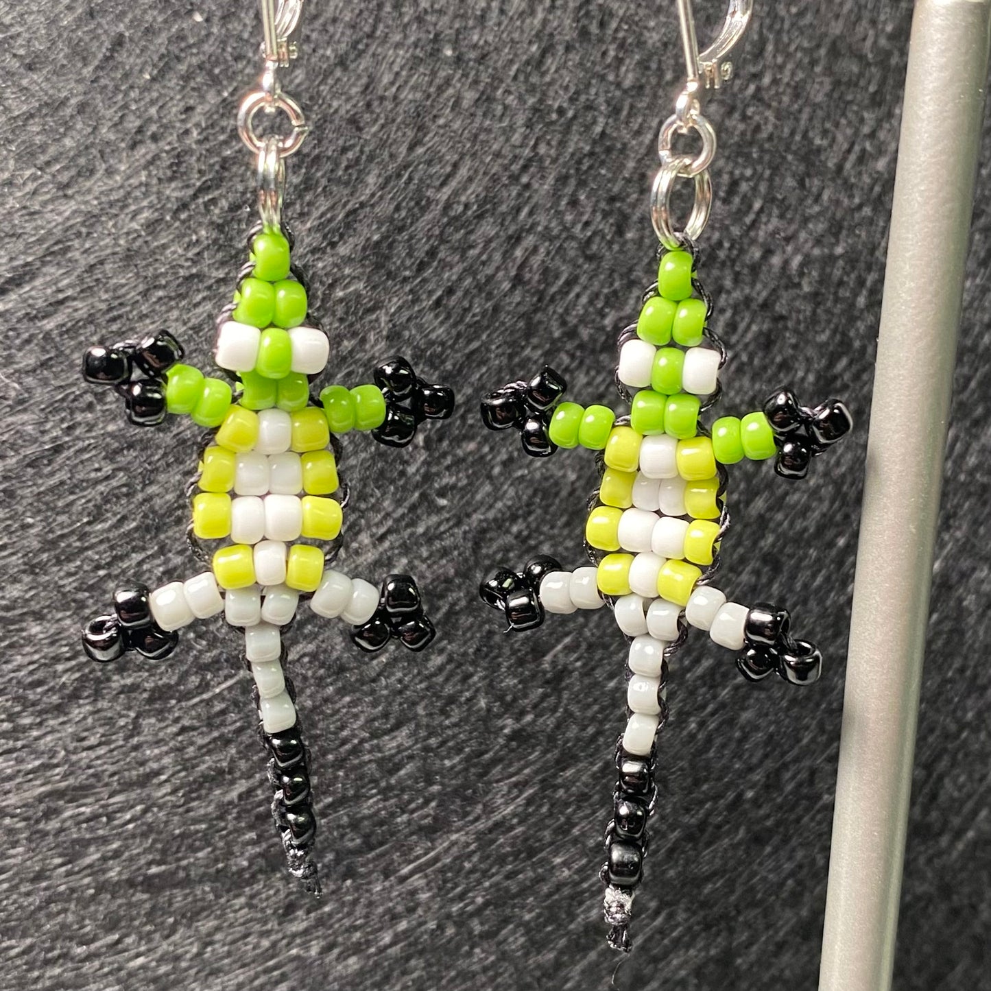 Pride Bead Lizard Earrings