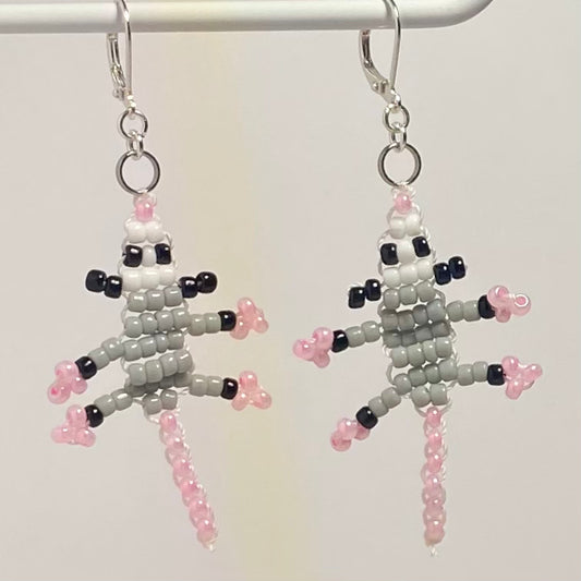 Bead Opossum Earrings