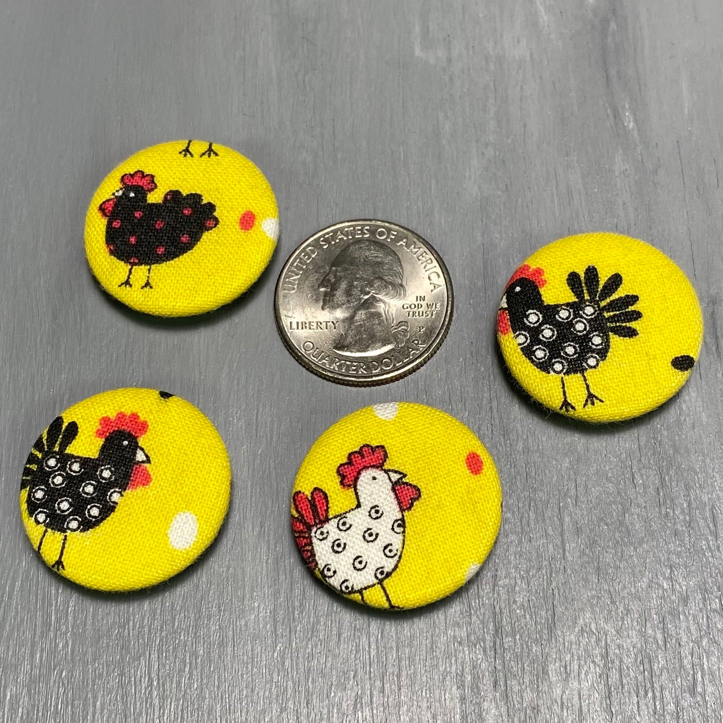 Chickens! Fabric Magnets