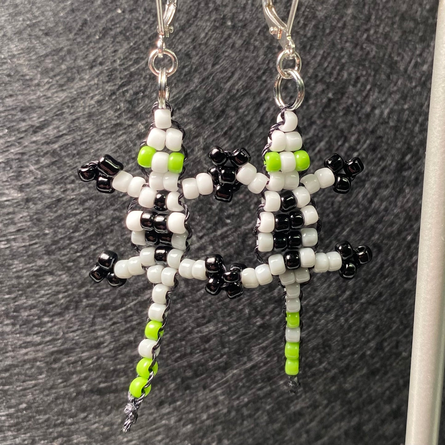 Pride Bead Lizard Earrings