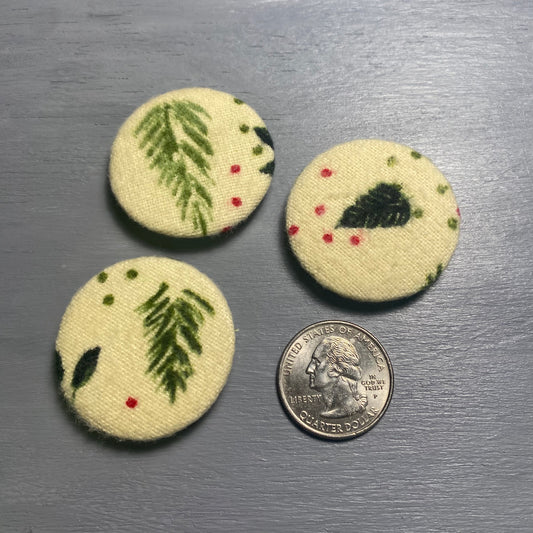 Cozy Holiday Fabric Magnets