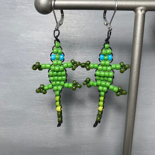 Bead Lizard Earrings