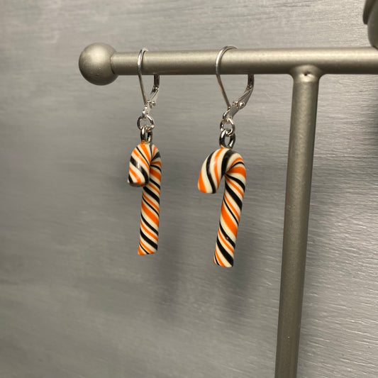 Halloween Candy Cane Earrings