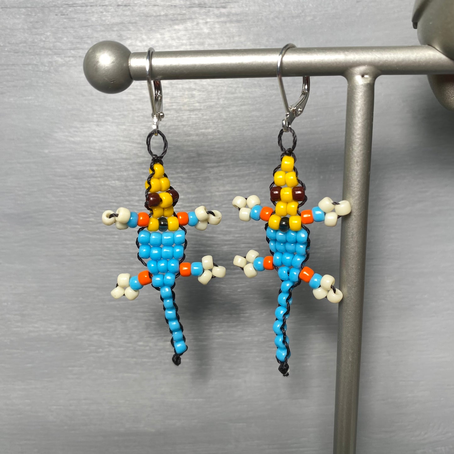 Bead Lizard Earrings