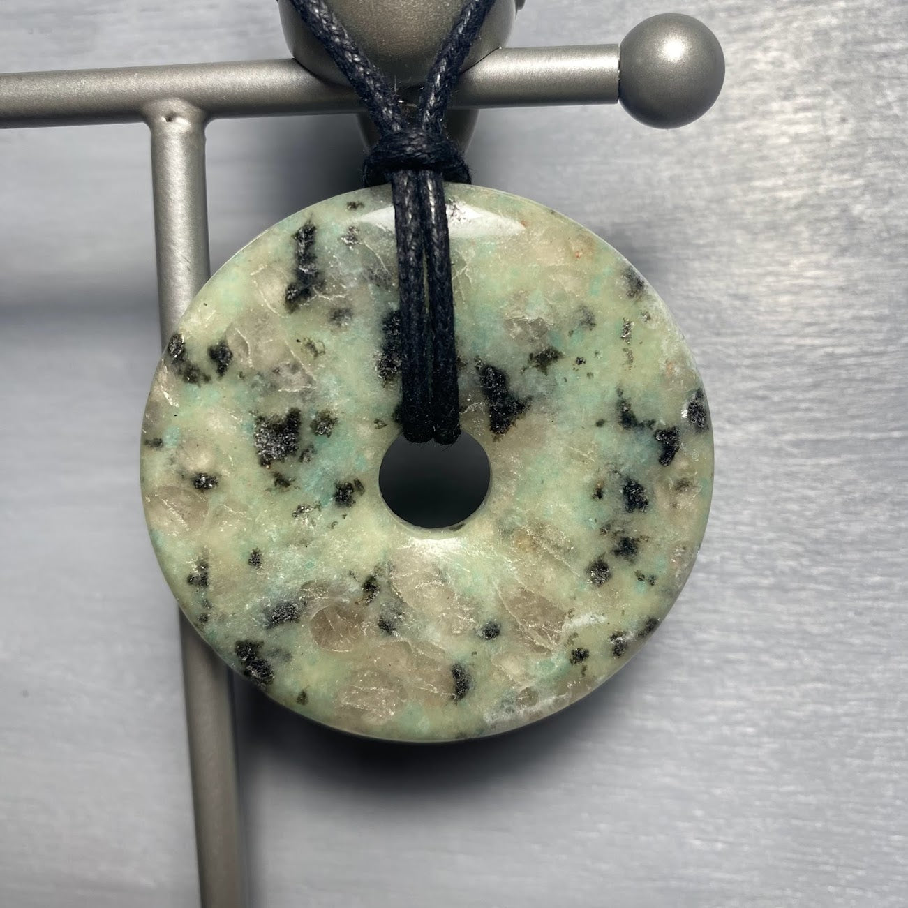 Sesame Jasper Stone Donut Necklace