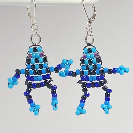 Bead Frog Earrings
