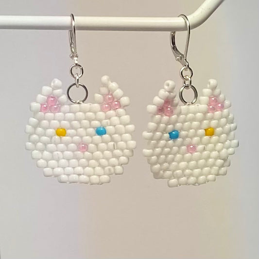 Bead Cat Earrings
