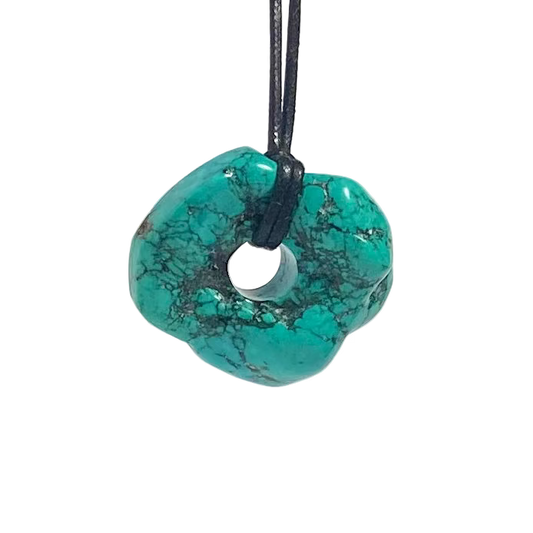 Irregular Magnesite Donut Necklace