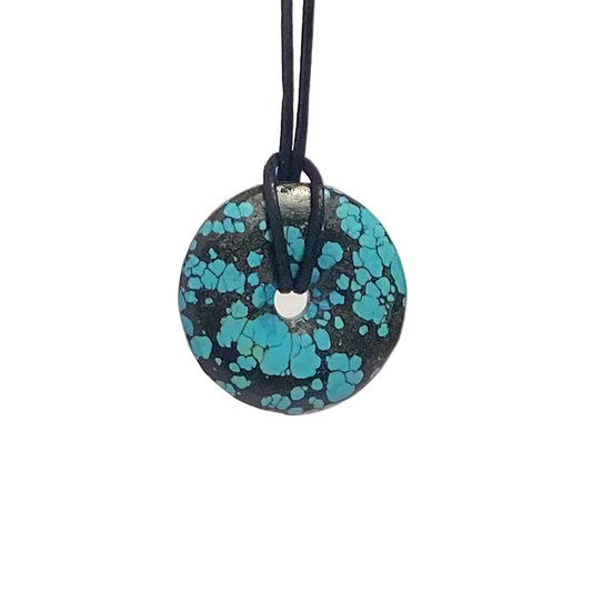 Turquoise Donut Necklace