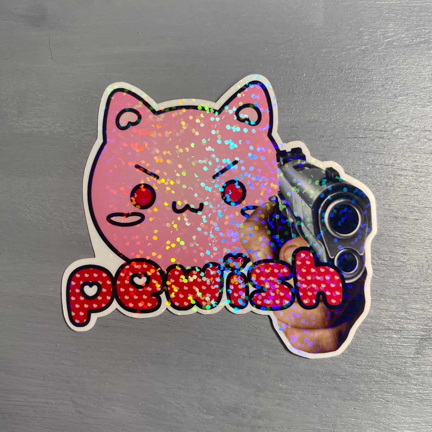 Perish Holographic Sticker