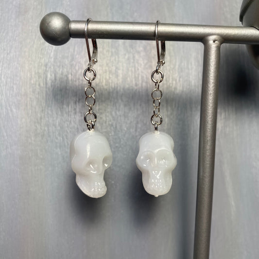 Glow-in-the-Dark Skull Earrings