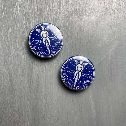 Blue Bicycle Playing Card Magnets